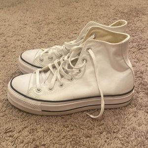 White Platform Converse